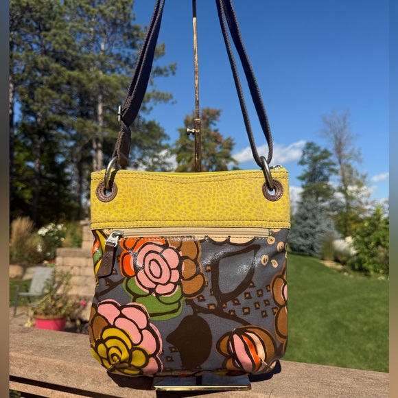 EUC! Fossil Key Per Vibrant design is made of coated cotton canvas Vintage - Picture 2 of 11